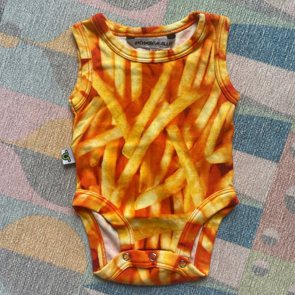 Inchworm Valley 3/6m Organic Cotton French Fry Onesie